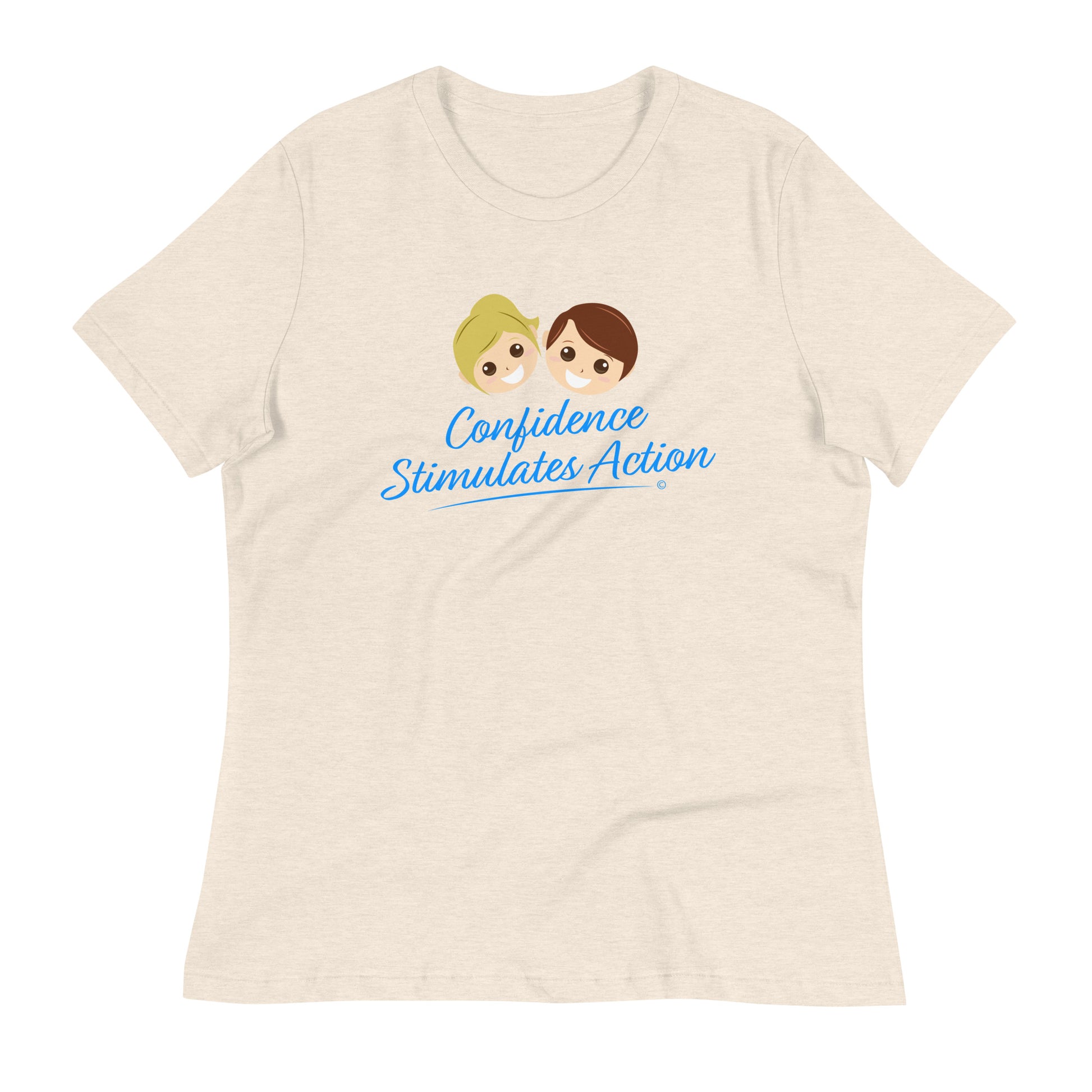 Casual elegance relaxed fit tee -Heather Prism Natural