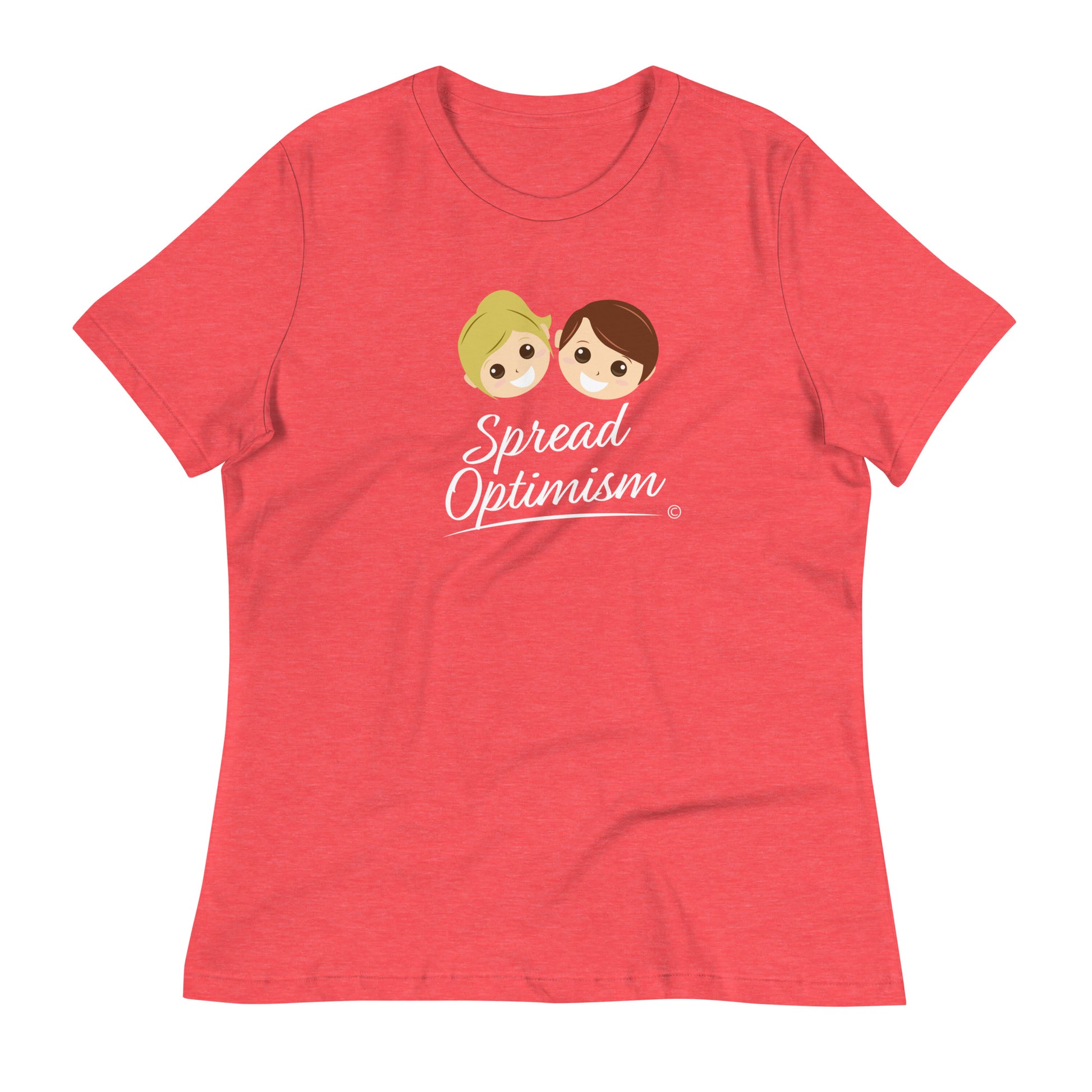 Cozy and casual everyday tee- Heather red