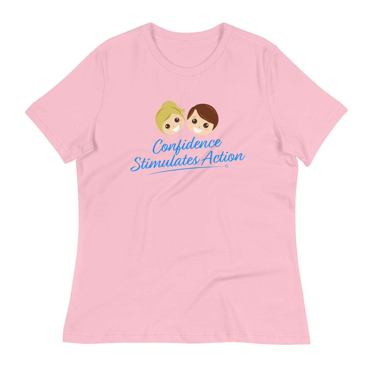 Casual elegance relaxed fit tee -Pink