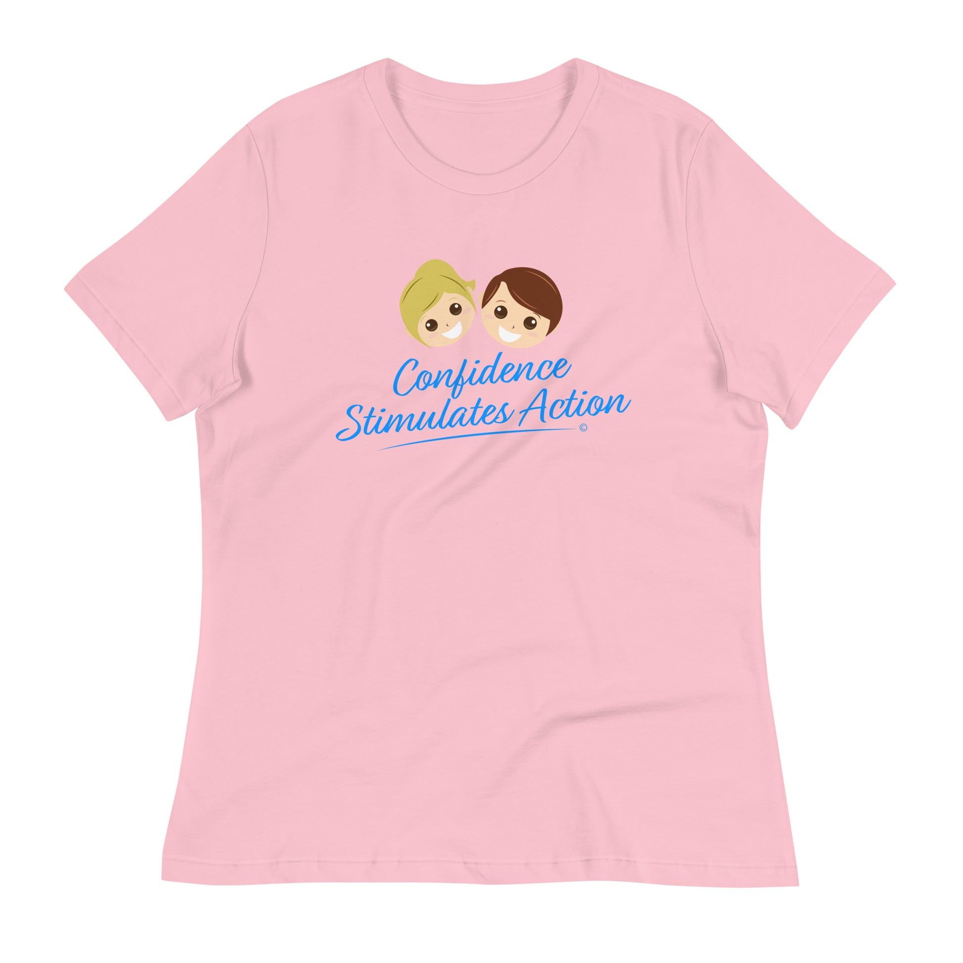 Casual elegance relaxed fit tee -Pink