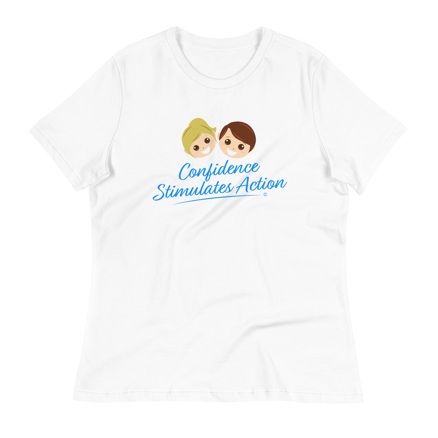 Casual elegance relaxed fit tee -White
