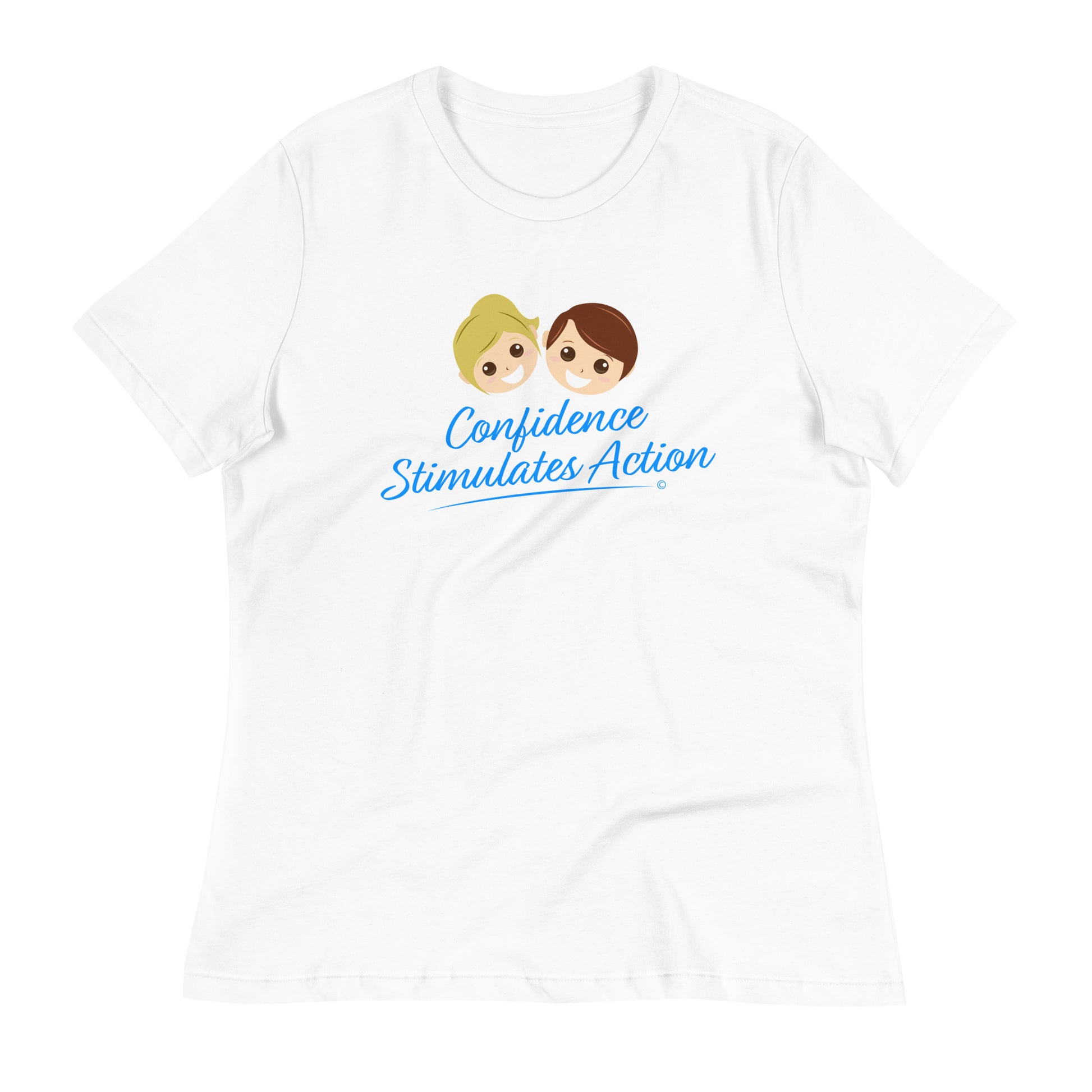 Casual elegance relaxed fit tee -White