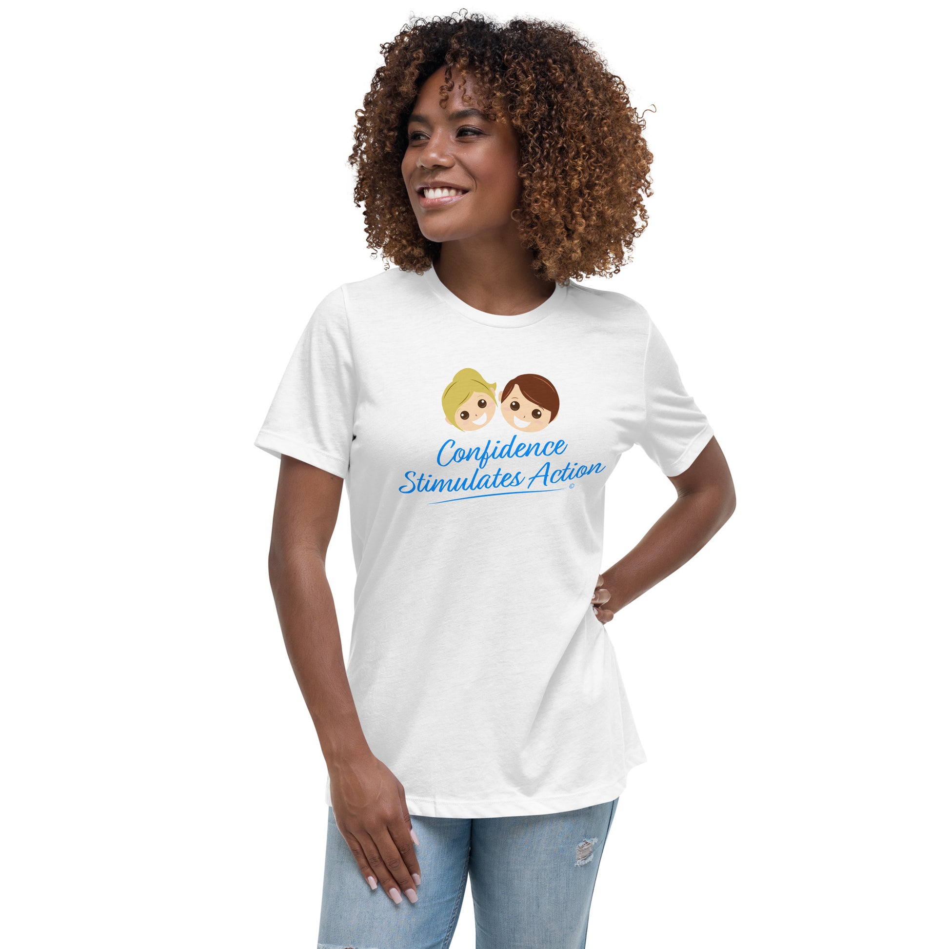 Casual elegance relaxed fit tee -front view